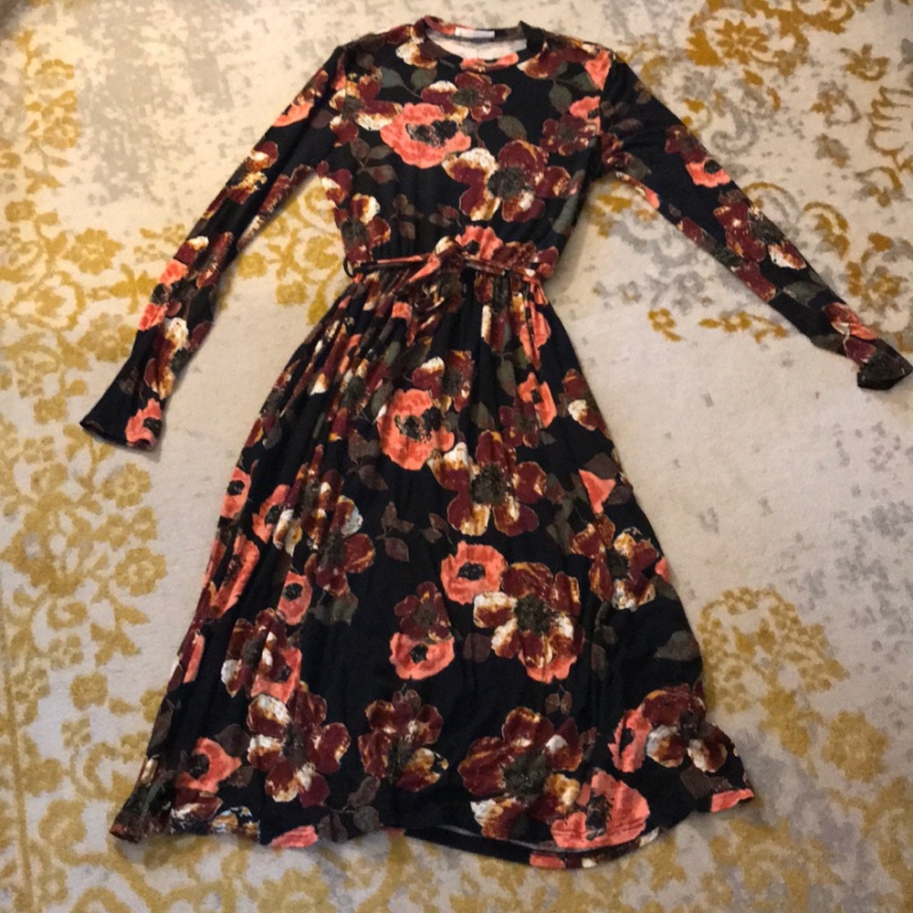 Floral Print Midi Dress